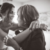 Emotional mother of the bride